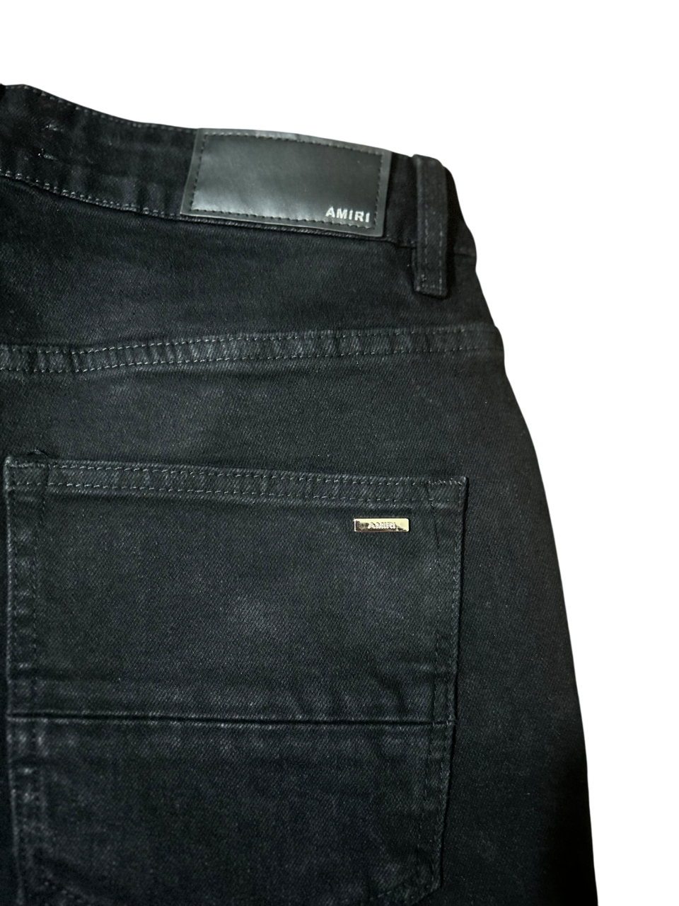 Amiri Red Staggered Logo Jeans