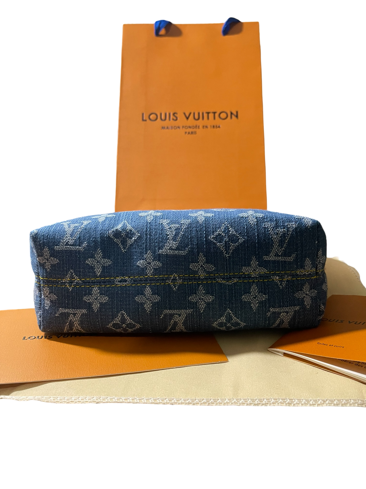 Louis Vuitton Hills Pochette Monogram Denim Blue Bag