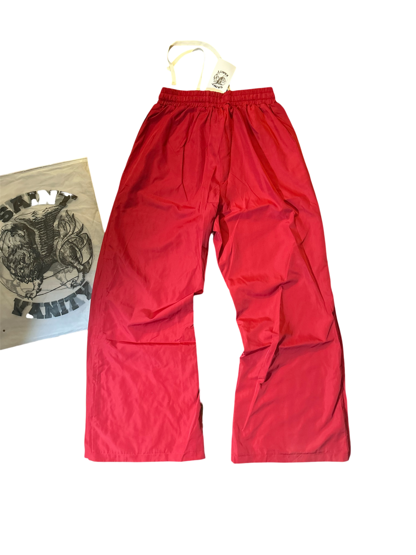 Saint Vanity Nylon Track Pants Red
