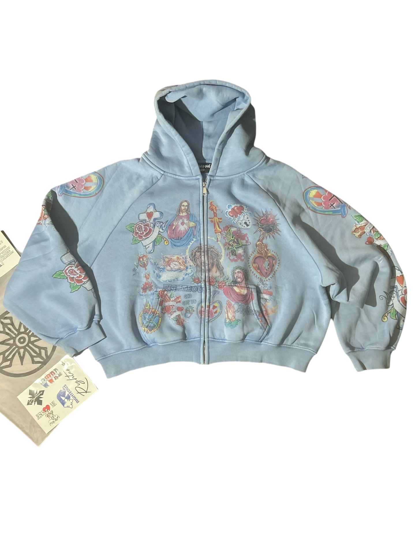 We Are Righteous Risen King Zip Up Blue