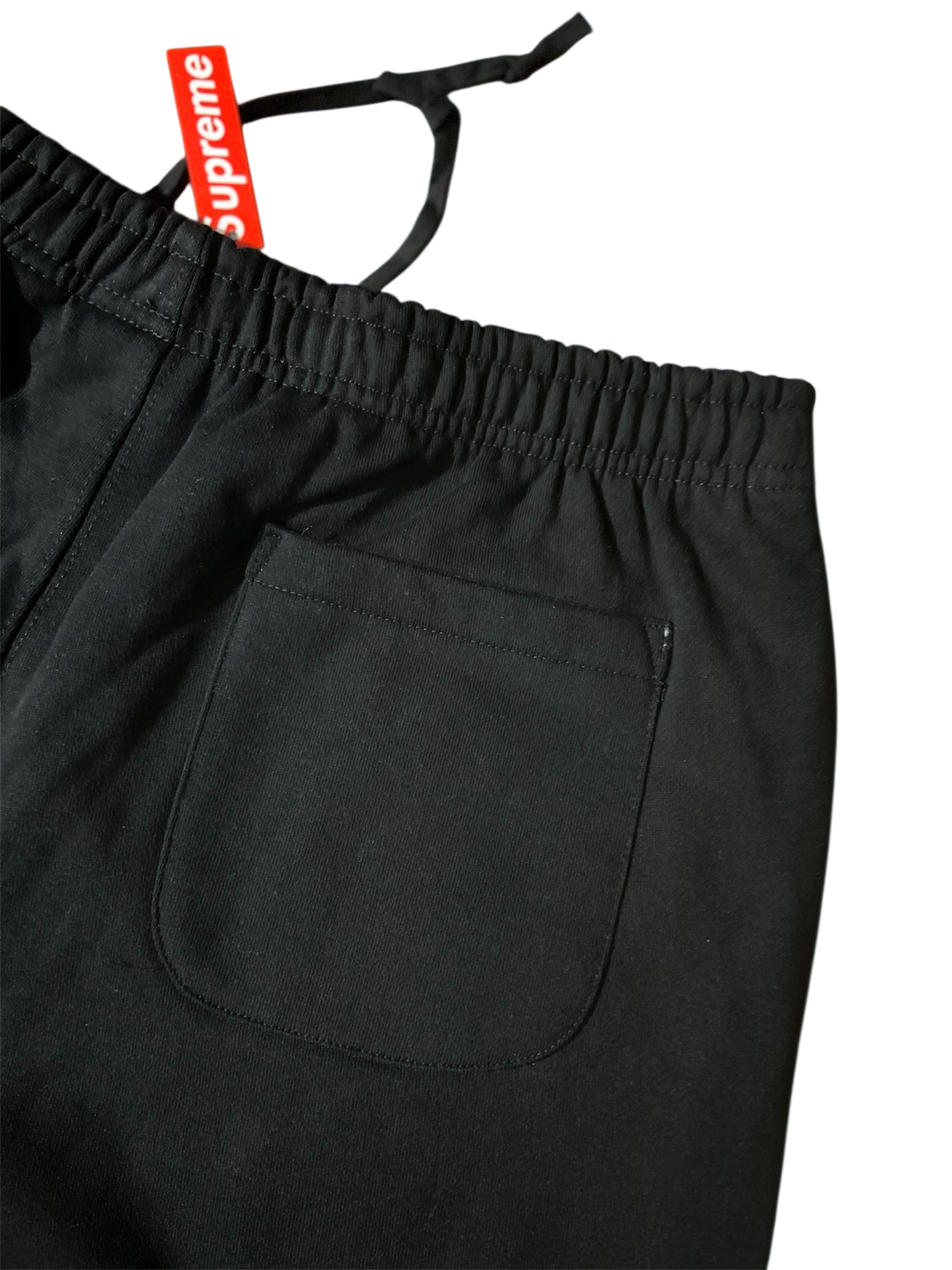 Supreme Satin Appliqué Sweatpants Black