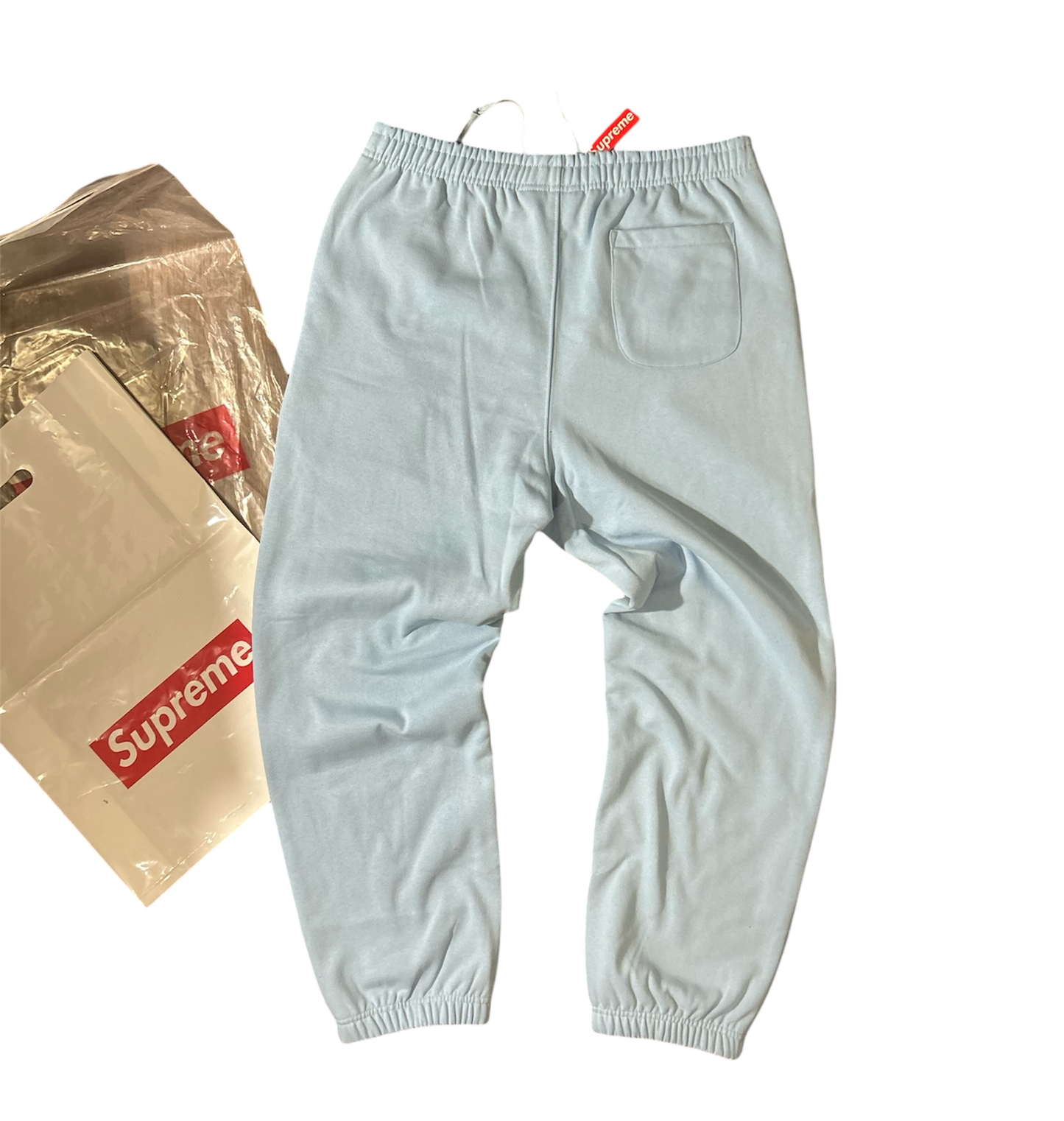 Supreme Satin Applique Sweatpants Blue