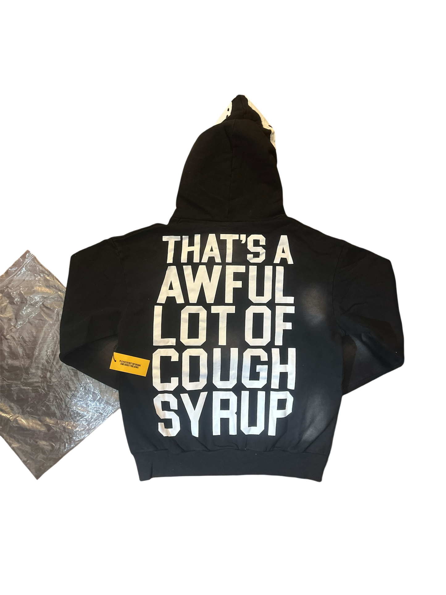Awful Lot Of Cough Syrup Reaper Full Zip Up Hoodie Black