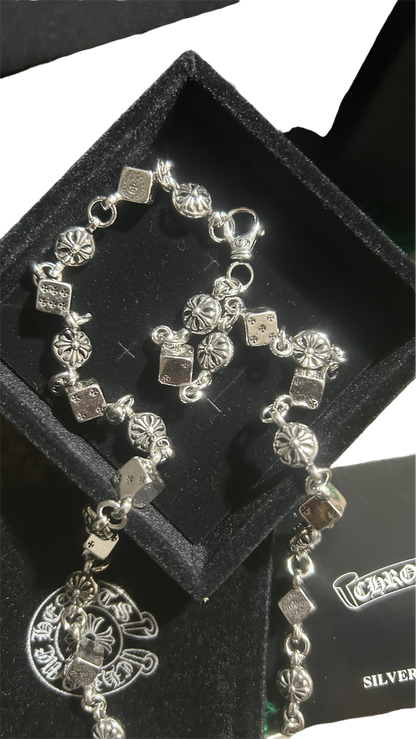 Chrome Hearts Dice & Plus Ball Necklace