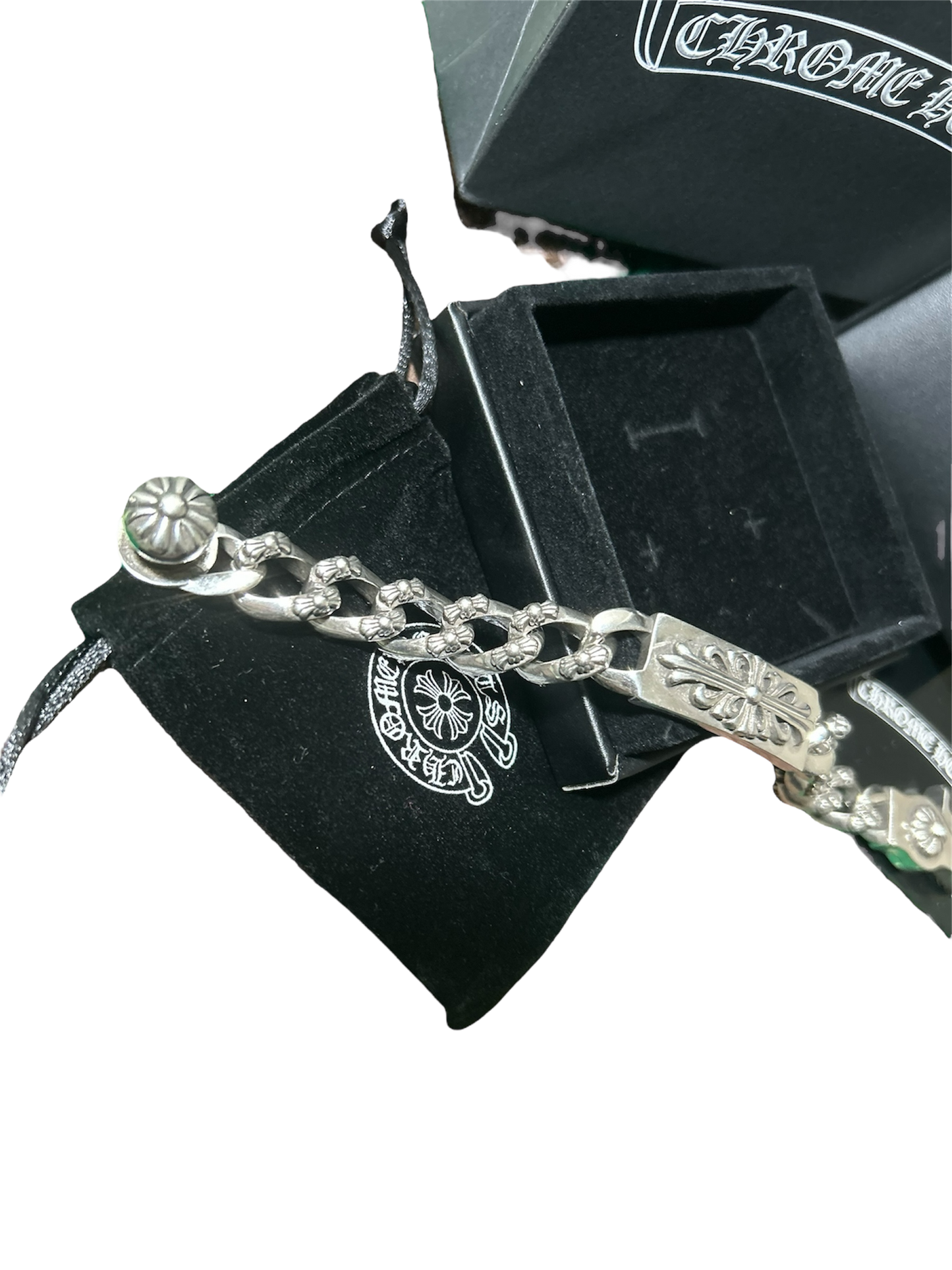Chrome Hearts Floral Cross Link Bracelet