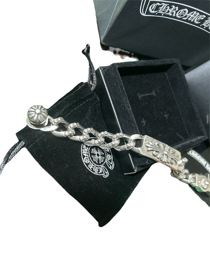 Chrome Hearts Floral Cross Link Bracelet