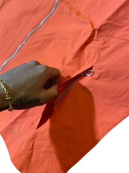 Saint Vanity Hooded Nylon Top Orange