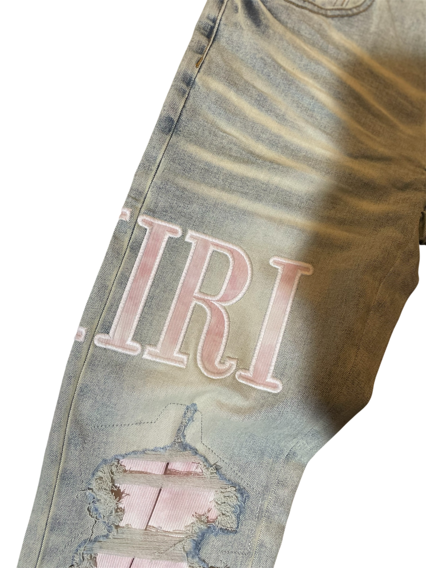 Amiri Cotton Pink Marble Logo Denim
Jeans