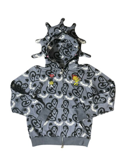 I Heart Glo Full Zip Hoodie Black