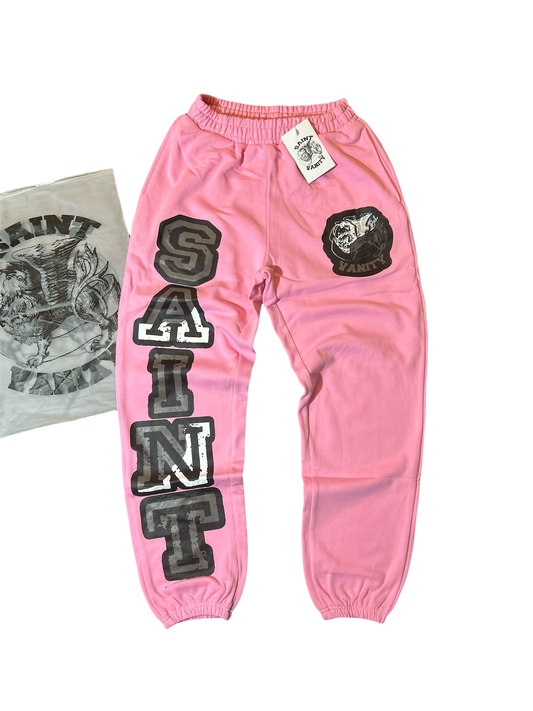 Saint Vanity Logo Sweatpants Pink