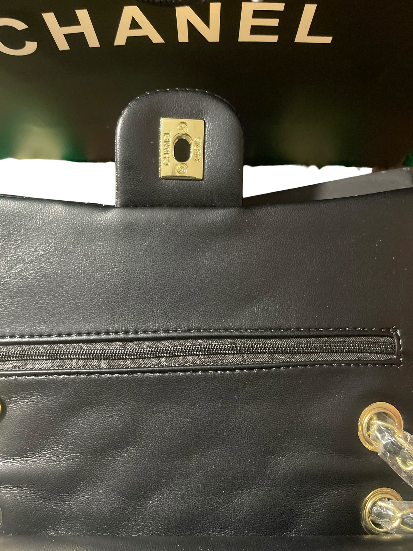 Chanel Black Lambskin Quilted Double Flap Bag