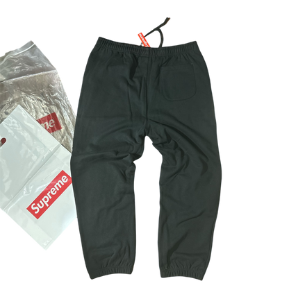 Supreme Satin Appliqué Sweatpants Black