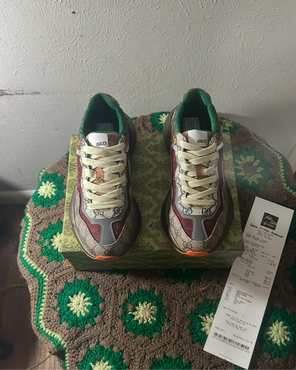Gucci GG Rhyton 'Brick Red' Sneakers