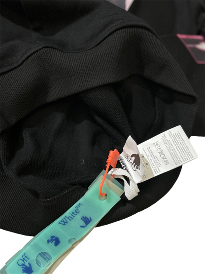 OFF-WHITE Caravaggio Diag Sleeve Hoodie Black/ Red