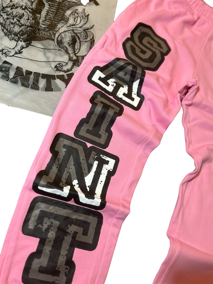 Saint Vanity Logo Sweatpants Pink