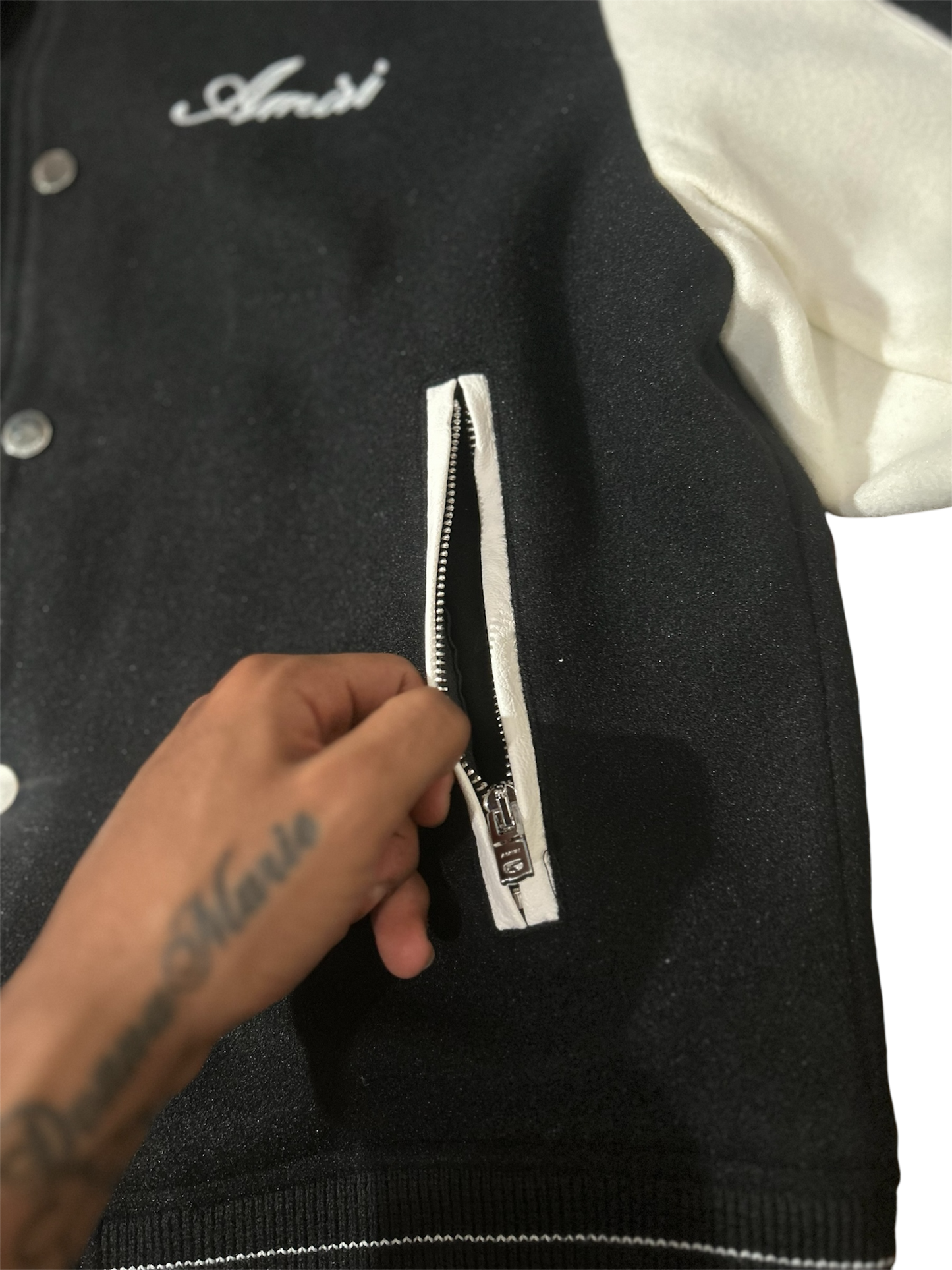 Amiri Bones Varsity Button Up Jacket