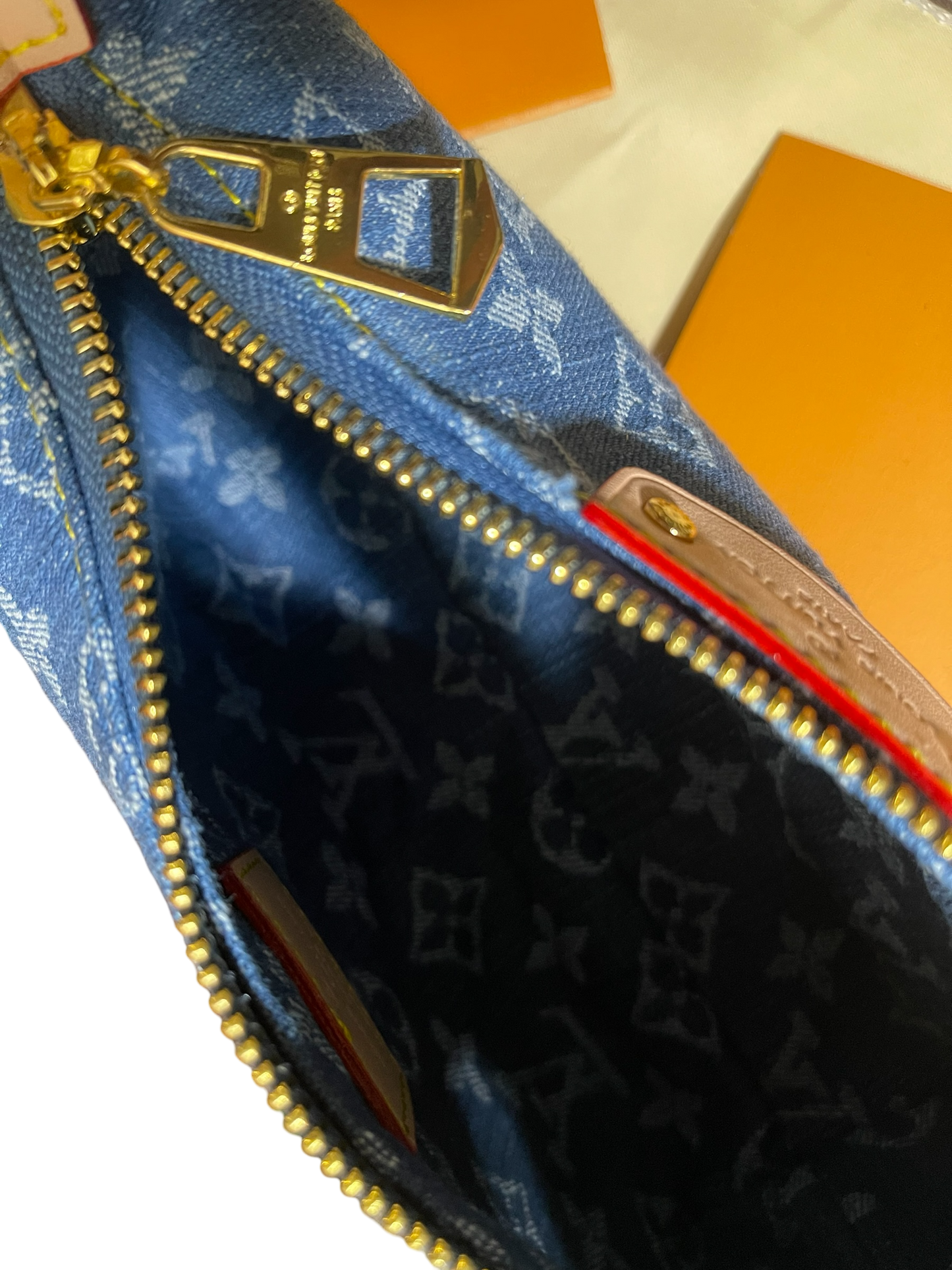 Louis Vuitton Hills Pochette Monogram Denim Blue Bag