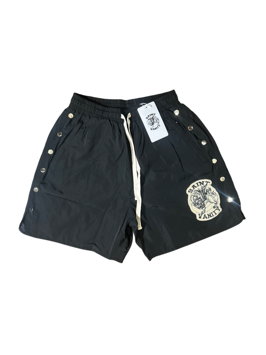 Saint Vanity Black Nylon Shorts🔥