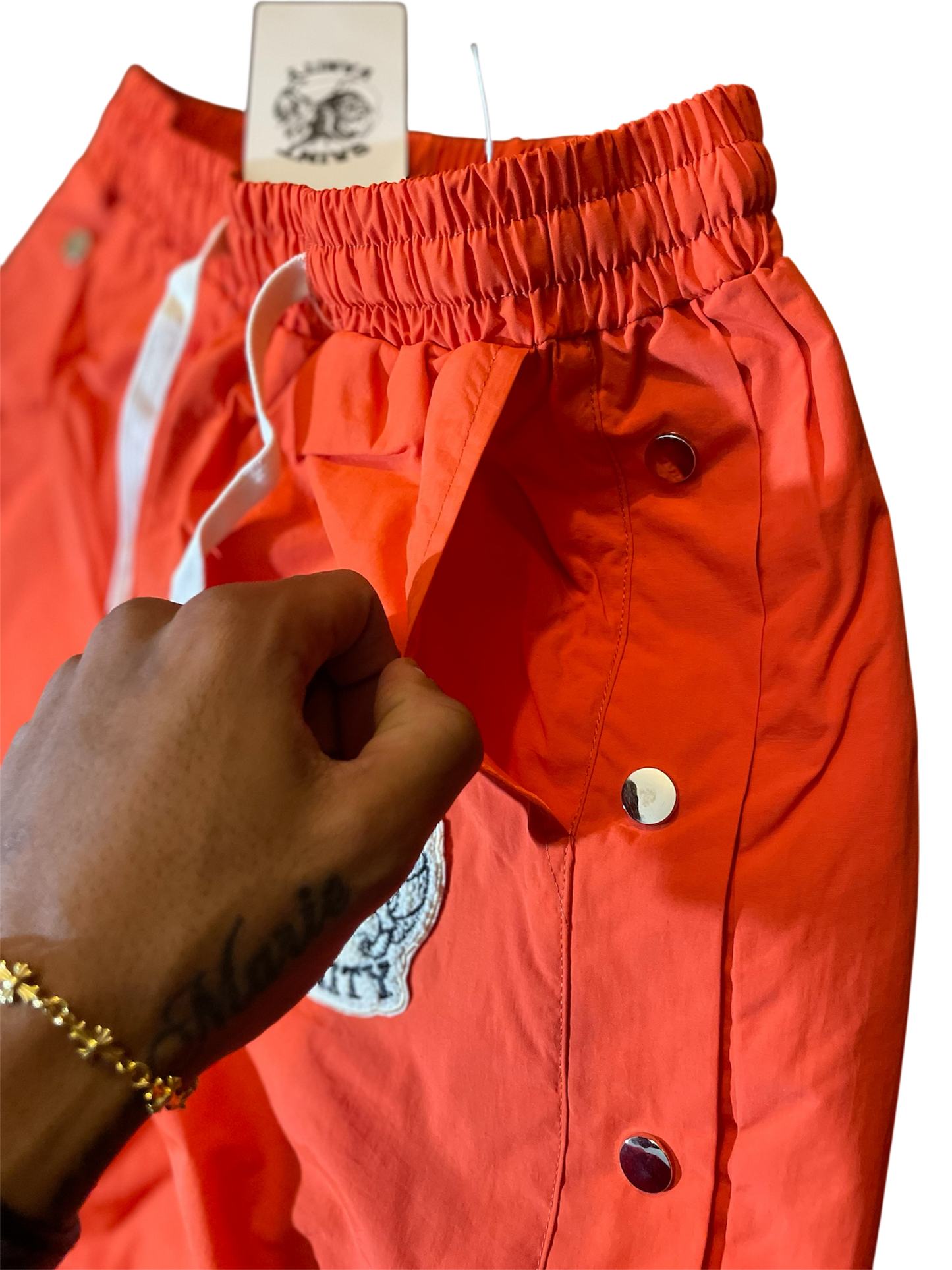 Saint Vanity Nylon Track Pants Orange