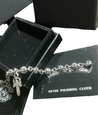 Chrome Hearts Tiny Plusball Dagger Bracelet