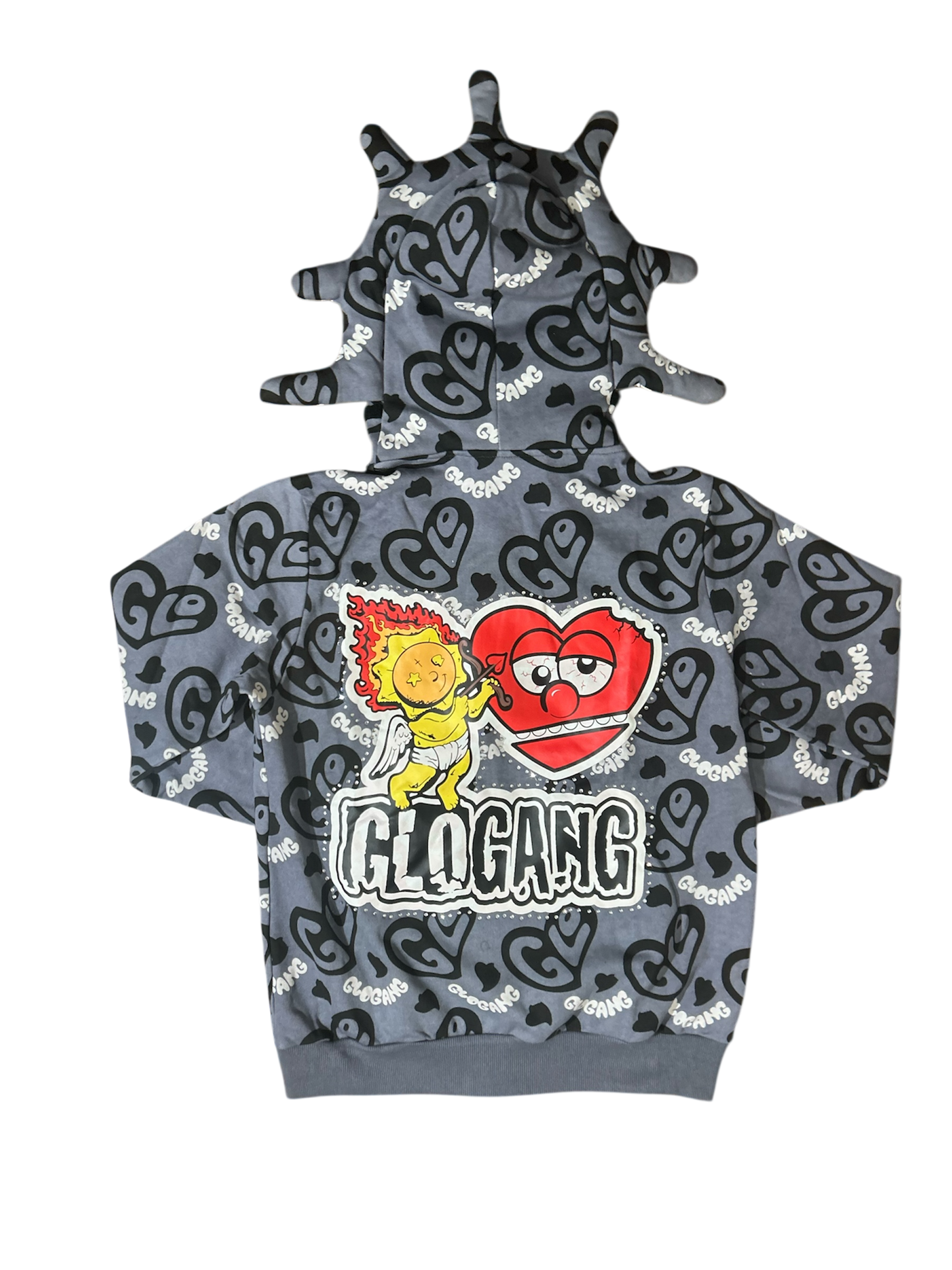 I Heart Glo Full Zip Hoodie Black