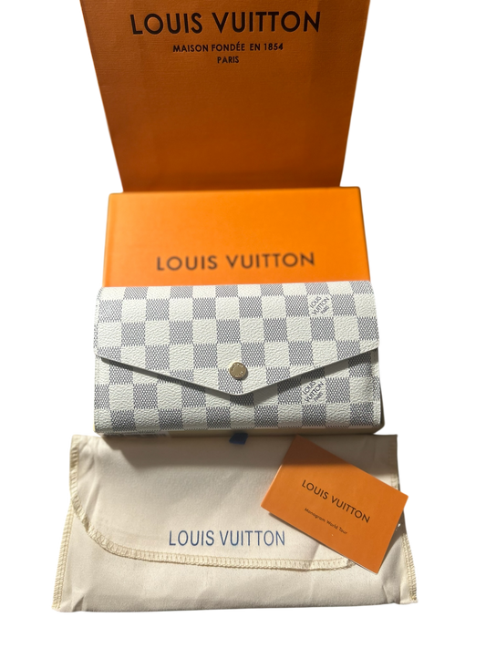 Louis Vuitton Monogram Sarah Wallet Damier Azur