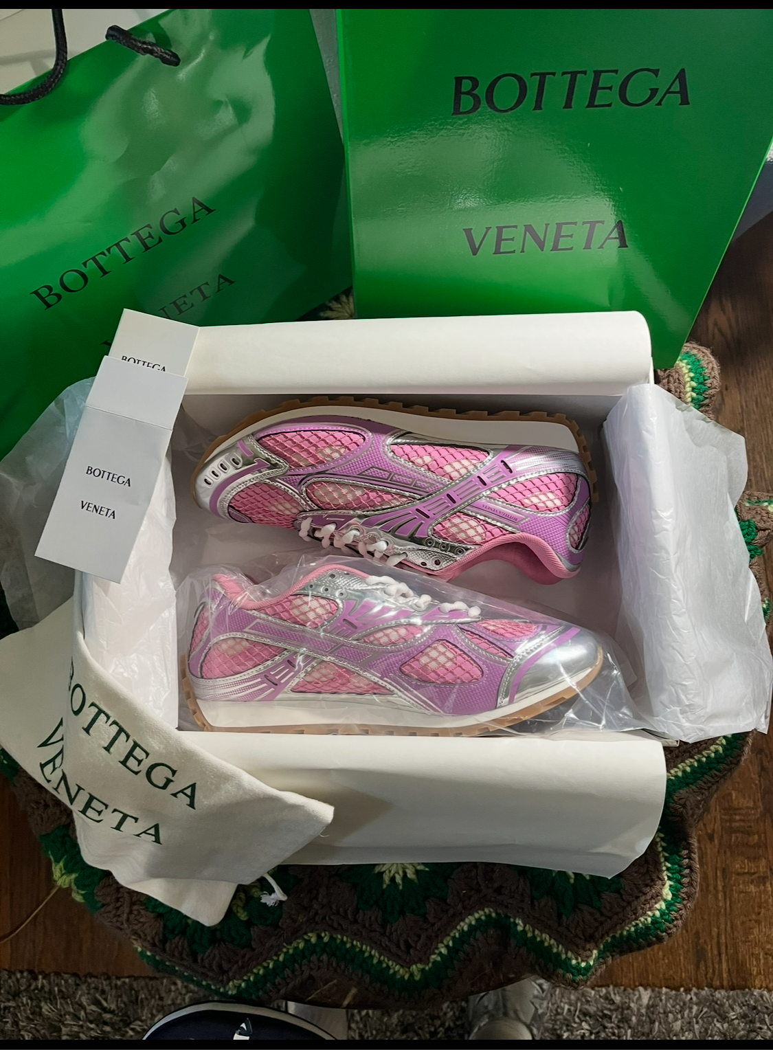 Bottega Veneta Orbit Sneakers Pink/Silver