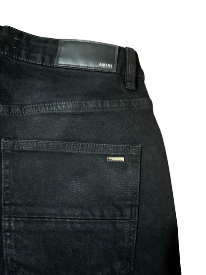 Amiri Red Staggered Logo Jeans