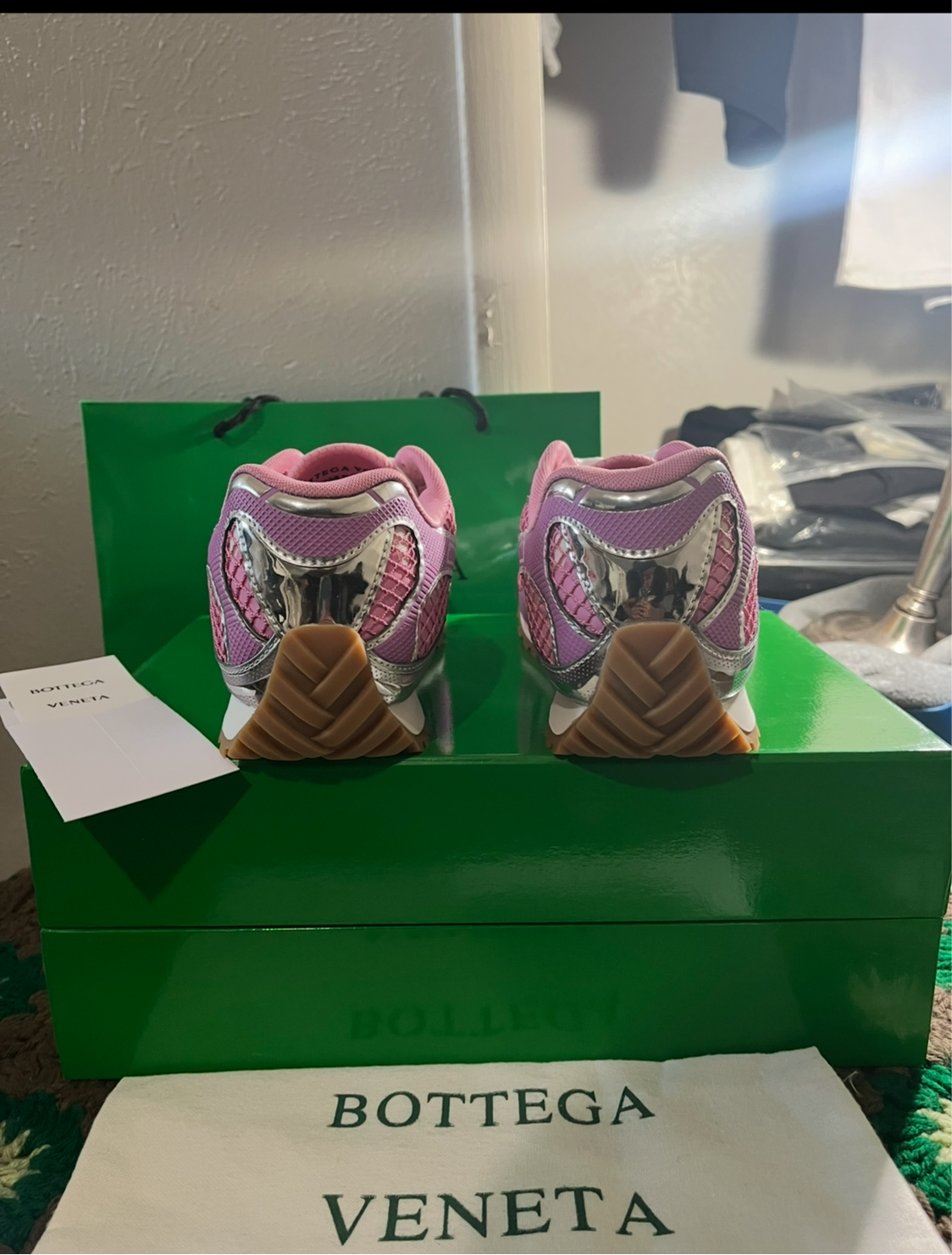 Bottega Veneta Orbit Sneakers Pink/Silver
