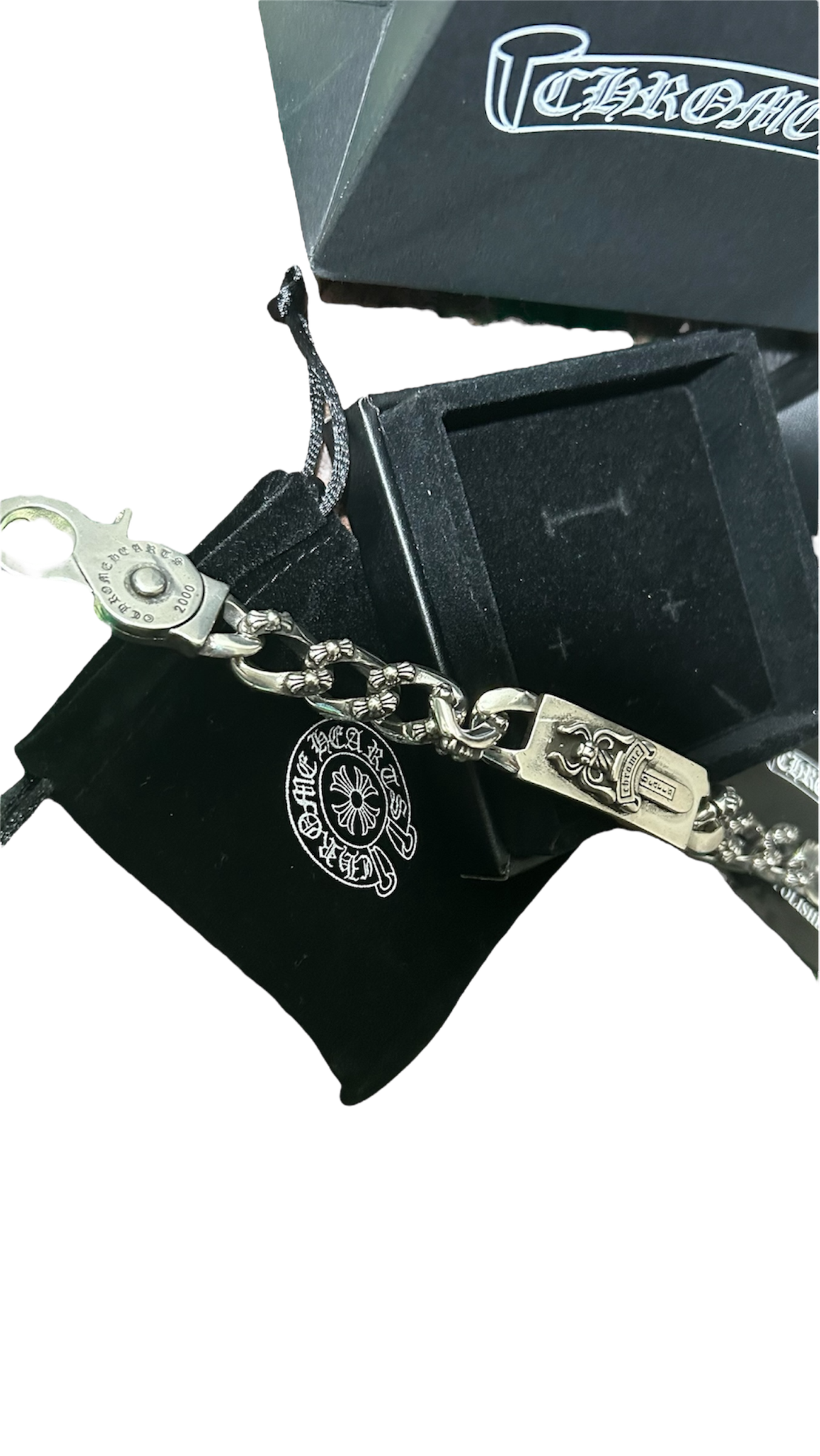 Chrome Hearts Dagger ID Link Clip Bracelet