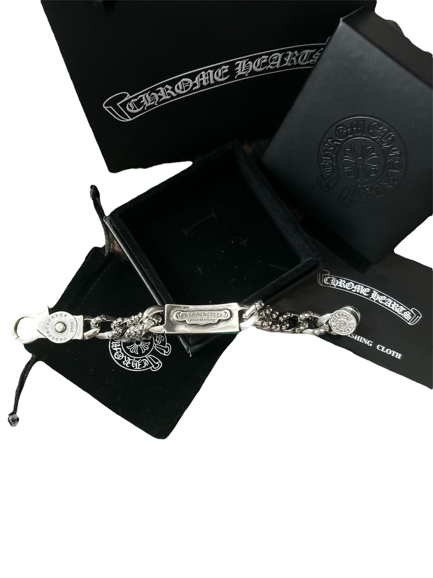 Chrome Hearts Floral Cross Link Bracelet