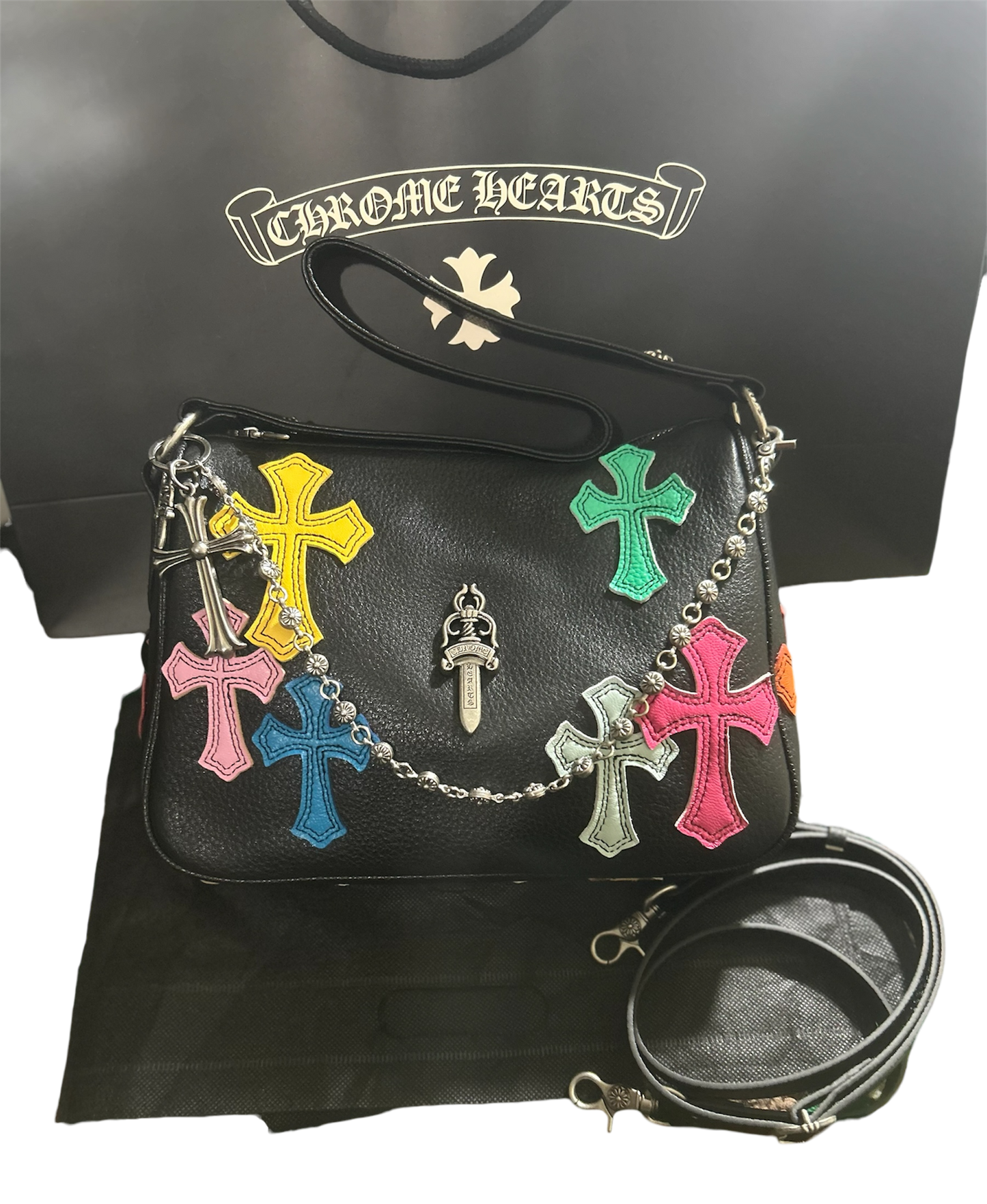 Chrome Hearts Multicolor Cross
Dagger Shoulder & Tote Bag