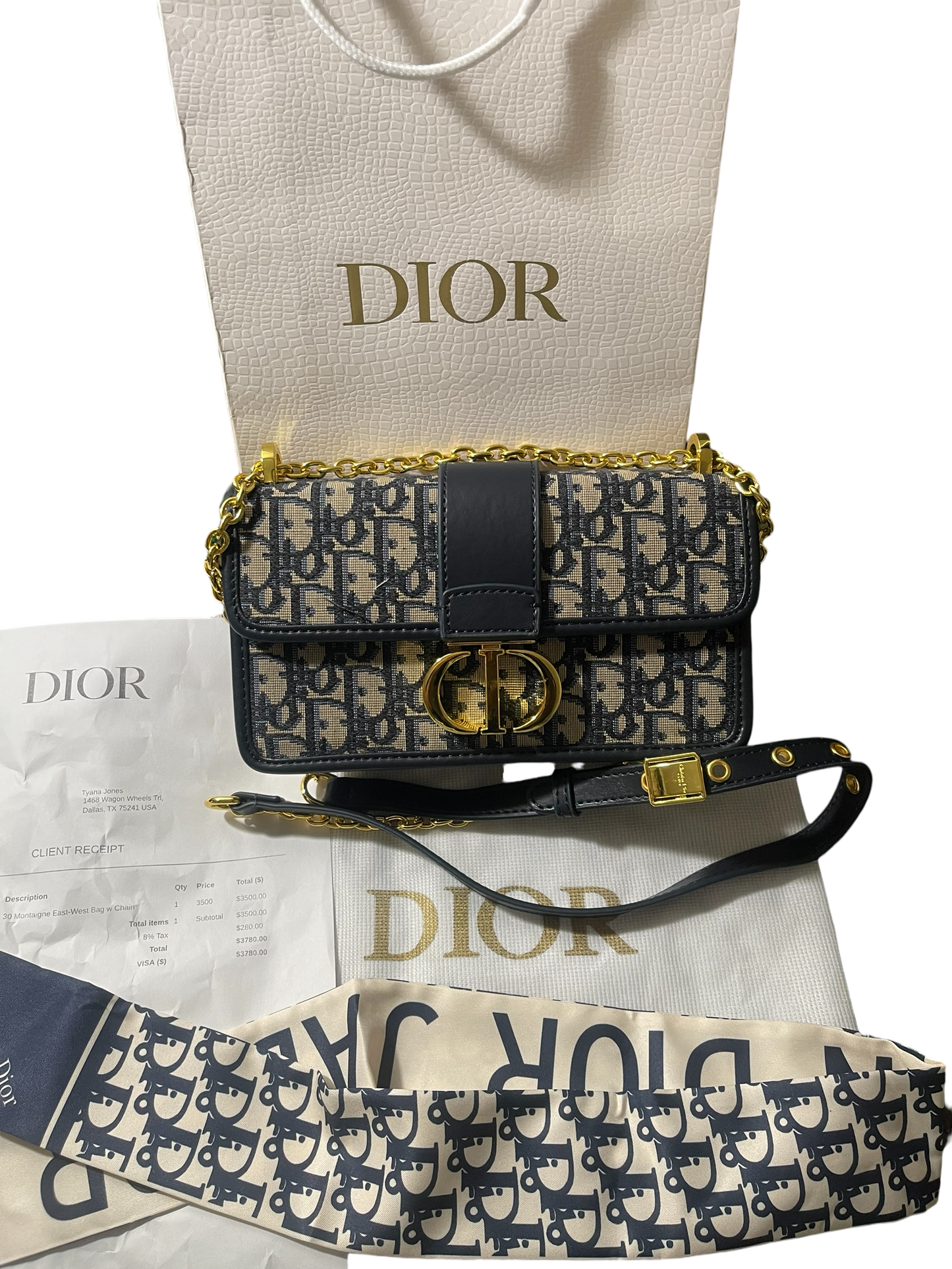 Blue Dior Oblique Jacquard 30
Montaigne Chain Bag