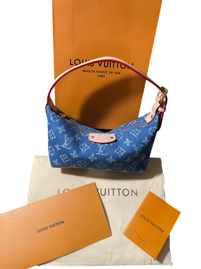 Louis Vuitton Hills Pochette Monogram Denim Blue Bag