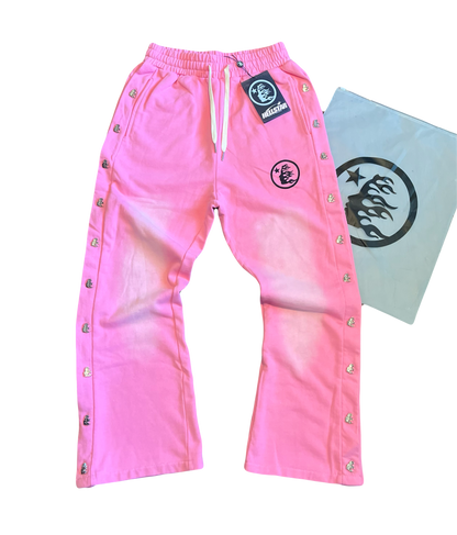 Hellstar Mirror Faced Pink Sweatpants