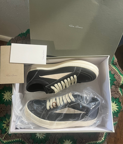Rick Owens Black Hollywood Vintage Sneakers