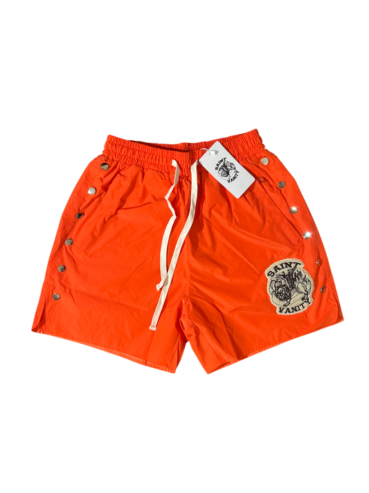 Saint Vainty Orange Nylon Shorts