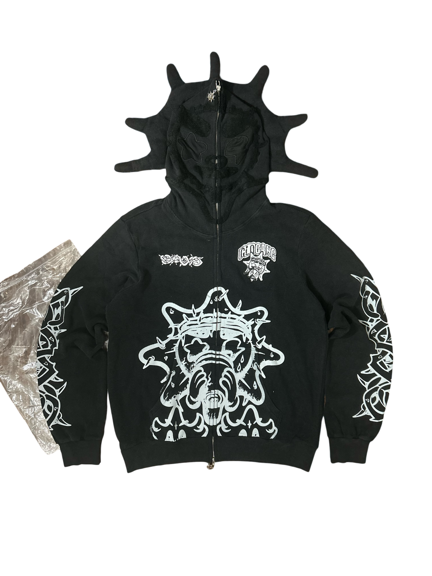 Glo Gang Glory Thorn Full Zip Hoodie Black