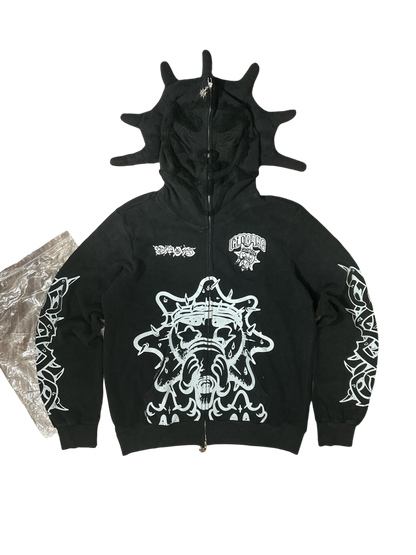 Glo Gang Glory Thorn Full Zip Hoodie Black
