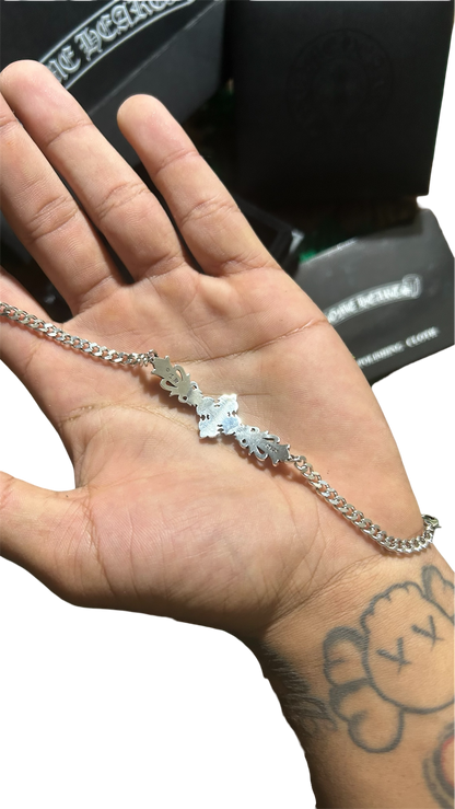 Chrome Hearts Filigree Cross Adjustable Bracelet