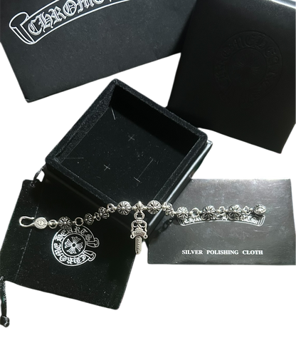 Chrome Hearts Tiny Plusball Dagger Bracelet