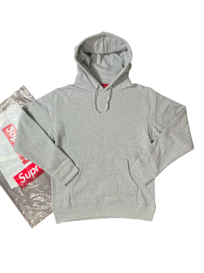 Supreme Satin Applique Hoodie Grey