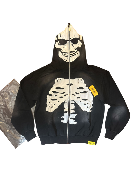 Awful Lot Of Cough Syrup Reaper Full Zip Up Hoodie Black