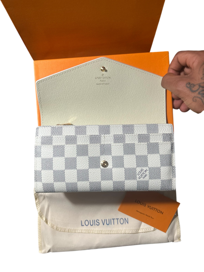 Louis Vuitton Monogram Sarah Wallet Damier Azur