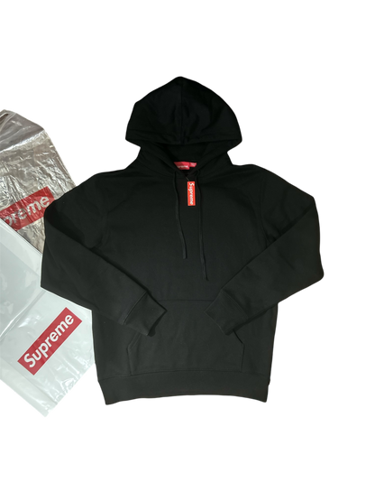 Supreme Satin Appliqué Hoodie Black