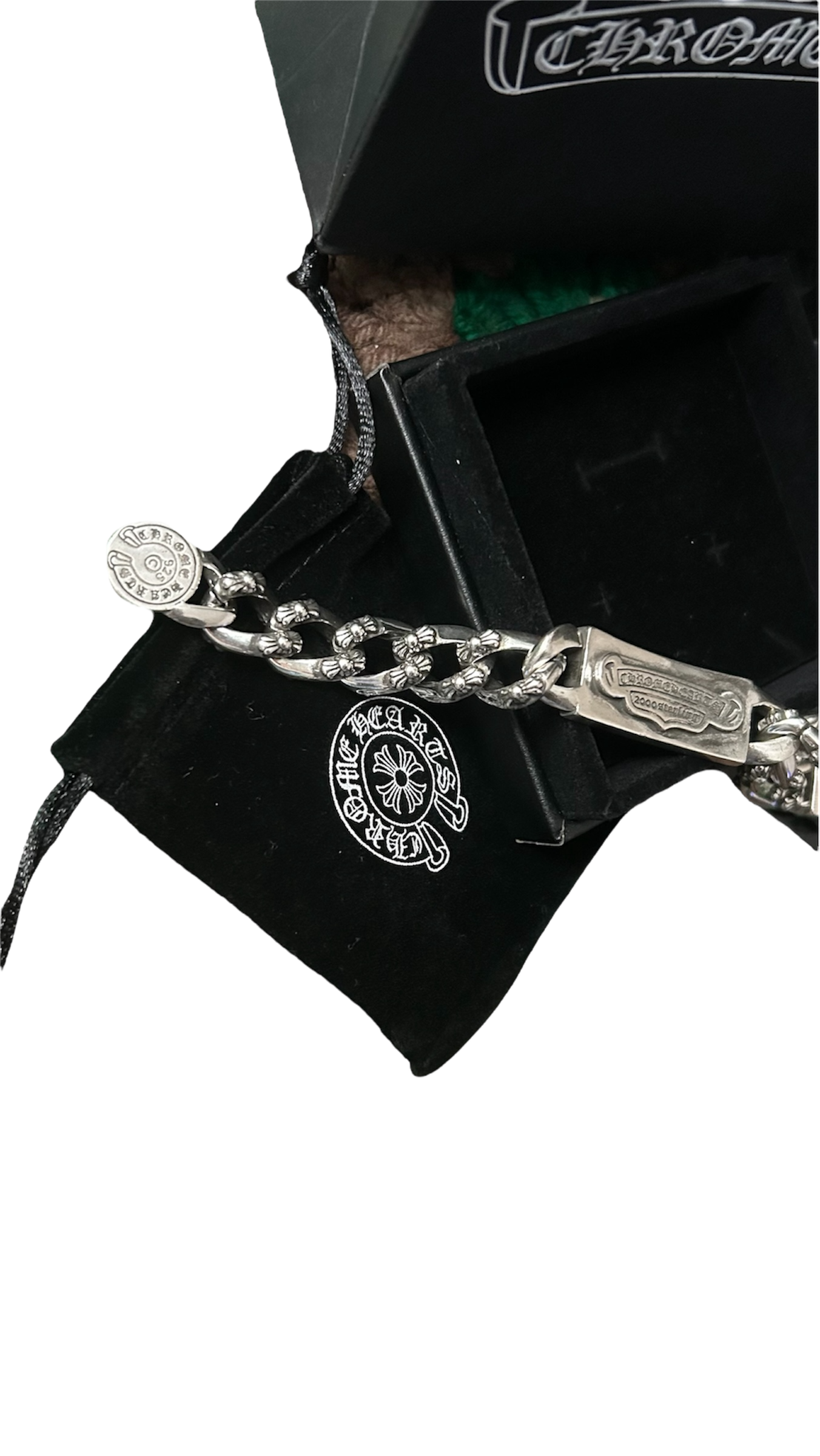 Chrome Hearts Dagger ID Link Clip Bracelet