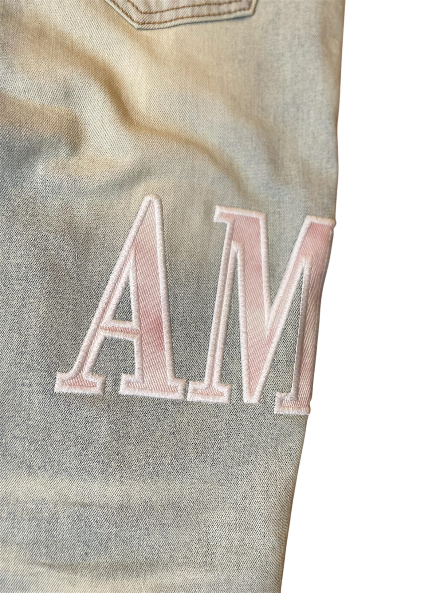 Amiri Cotton Pink Marble Logo Denim
Jeans