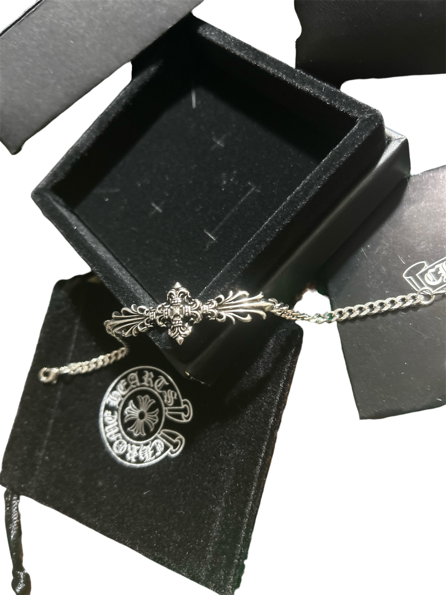 Chrome Hearts Filigree Cross Adjustable Bracelet