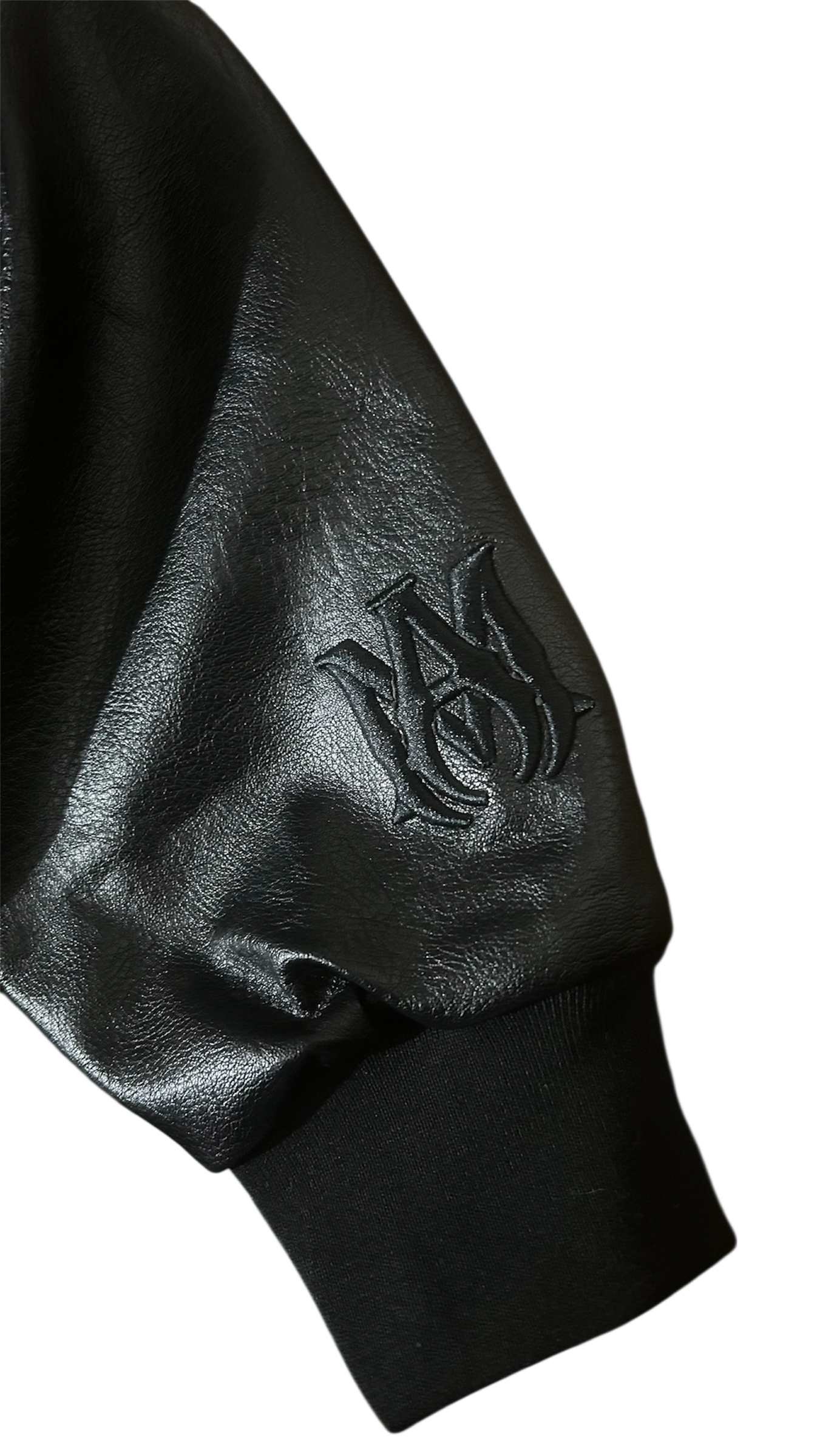 Amiri Black Staggered Wool Varsity Jacket