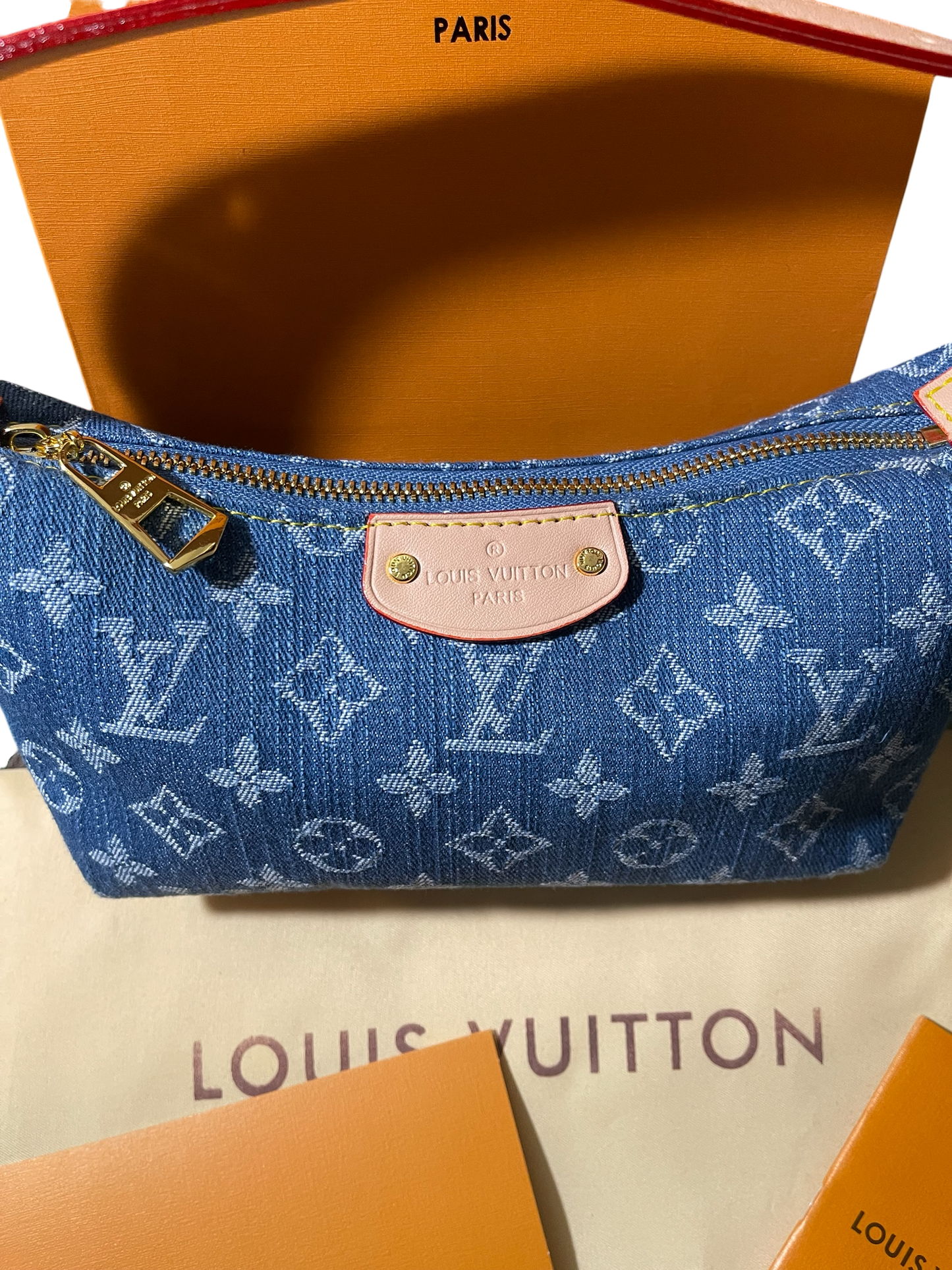 Louis Vuitton Hills Pochette Monogram Denim Blue Bag